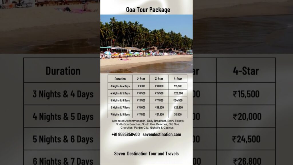 personalized Goa Tour Packages, Honeymoon Packages, and affordable Budget Goa Trips
