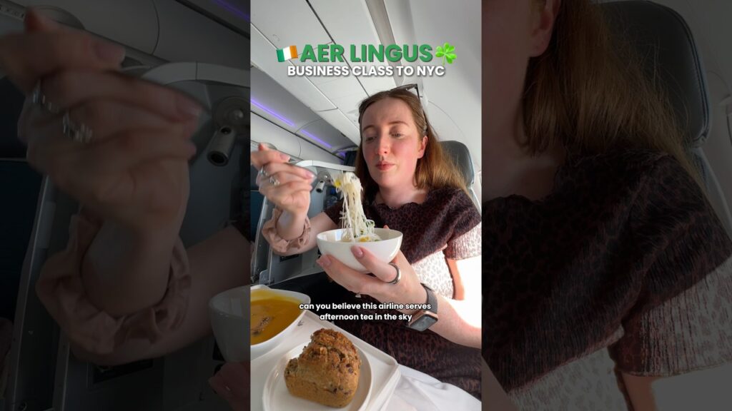Aer Lingus Business Class Food - what I ate on the plane #businessclass #planefood #food #aerlingus